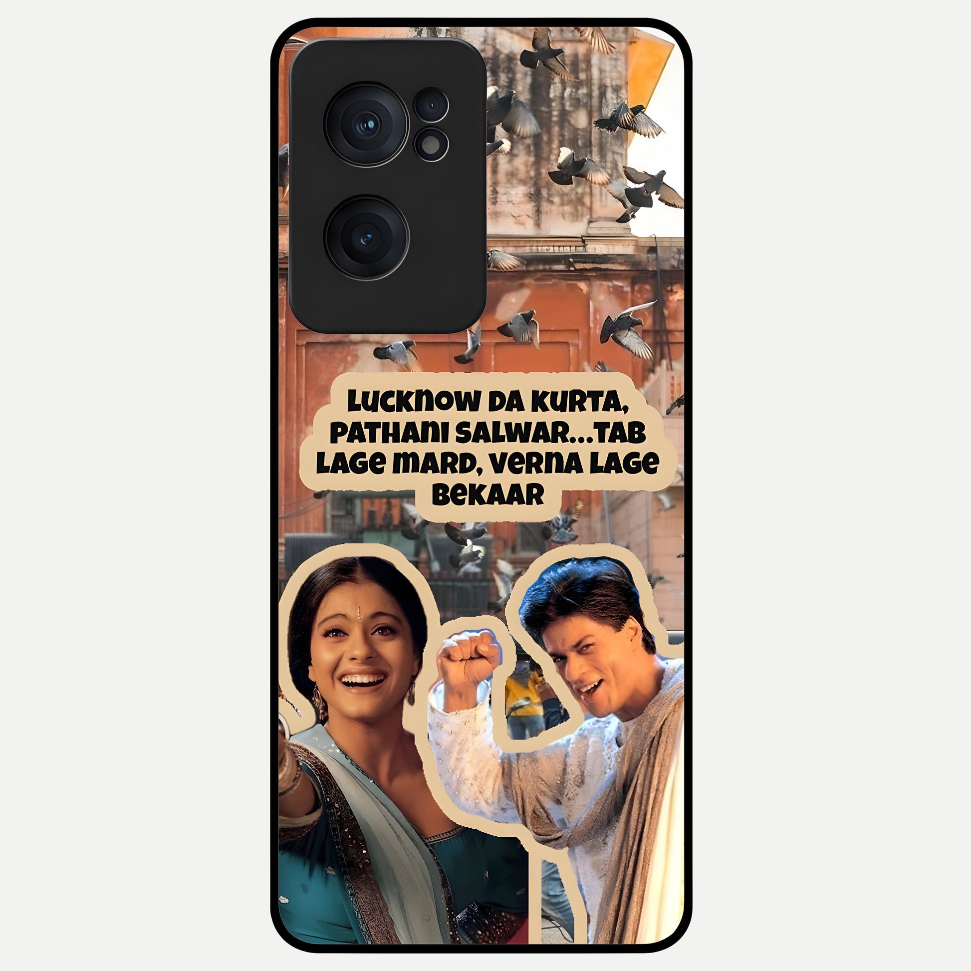  Desi Retro Vibes Glass Case For Oneplus Nord CE2 back cover – full design glossy printed glass finish