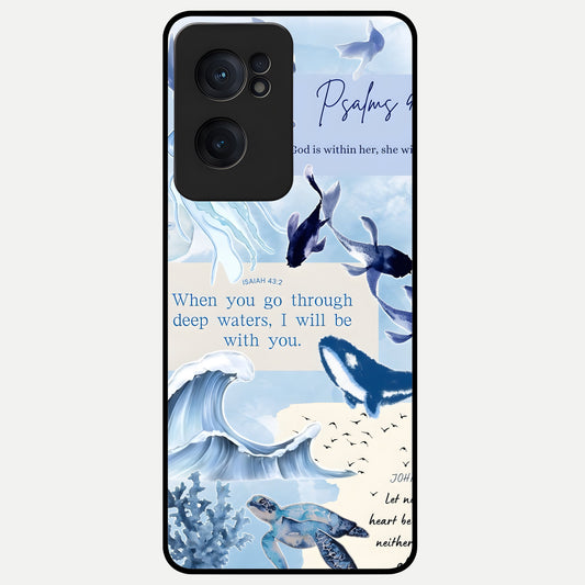  Faithful Ocean Promise Glass Case For Oneplus Nord CE2 back cover – full design glossy printed glass finish