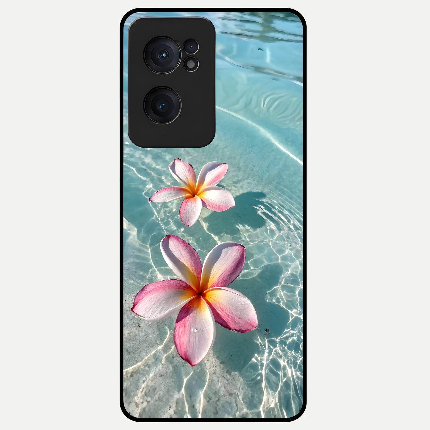  Floating Bloom Bliss Glass Case For Oneplus Nord CE2 back cover – full design glossy printed glass finish