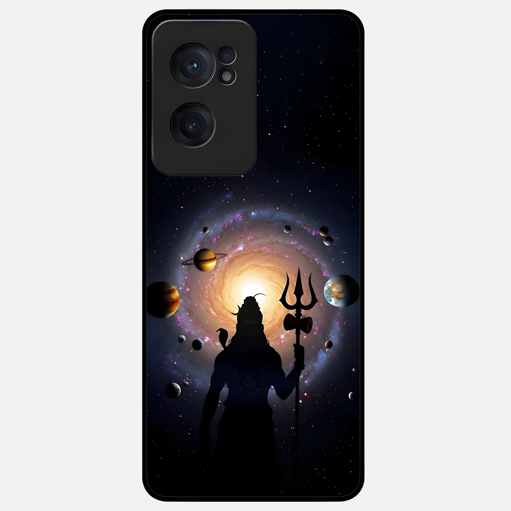  Galactic Shiva Vision Glass Case For Oneplus Nord CE2 back cover – full design glossy printed glass finish