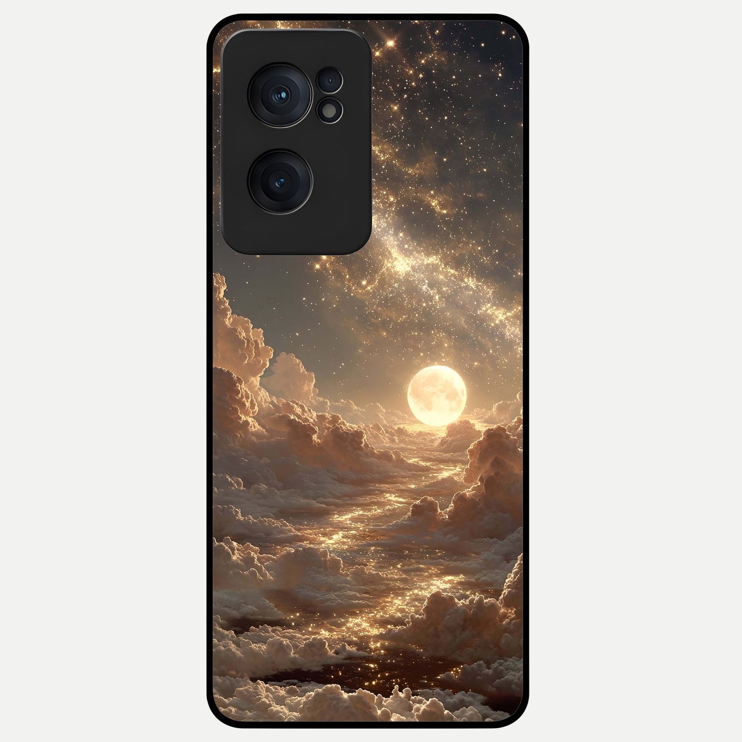  Golden Sky Dream Glass Case For Oneplus Nord CE2 back cover – full design glossy printed glass finish