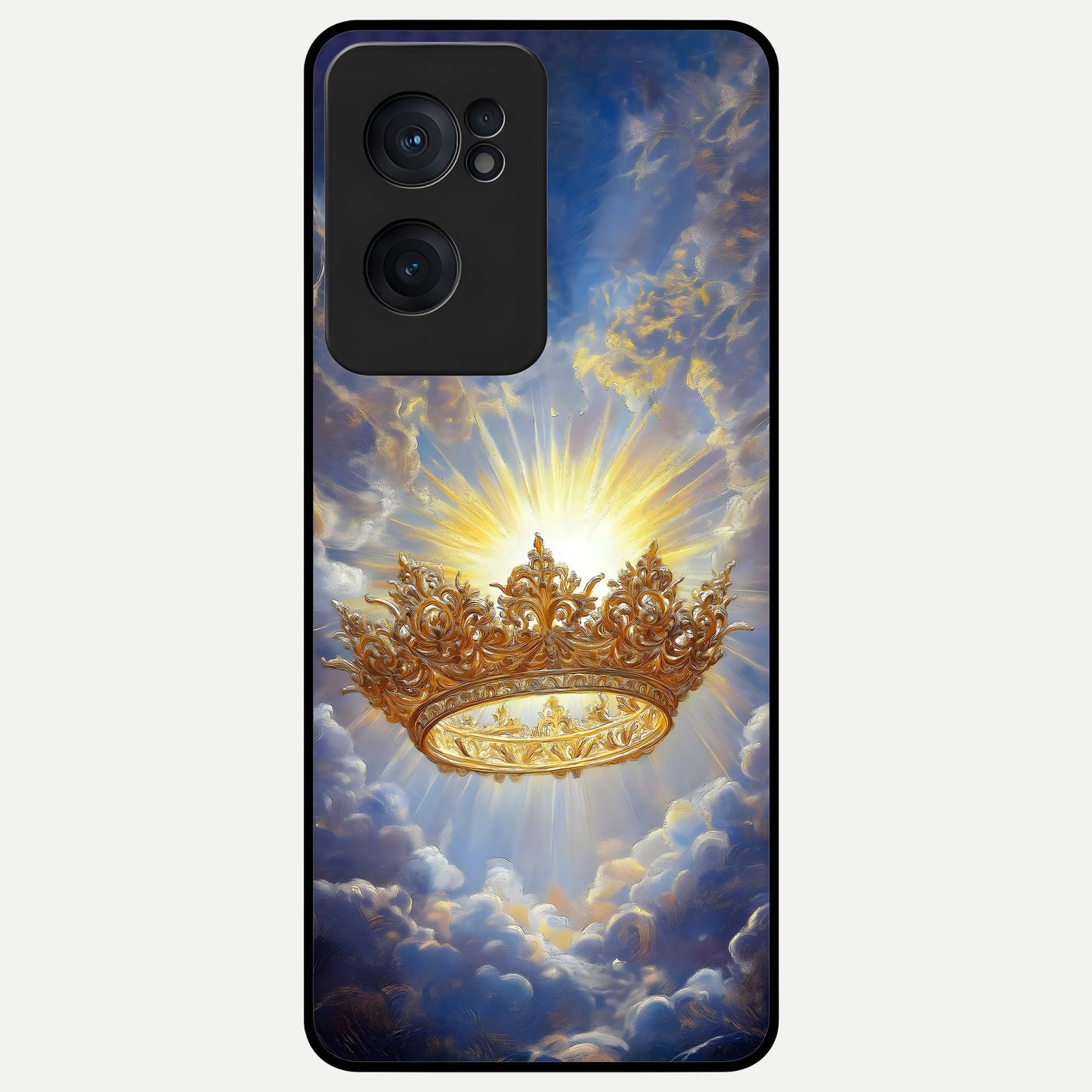  Heavenly Crown Light Glass Case For Oneplus Nord CE2 back cover – full design glossy printed glass finish