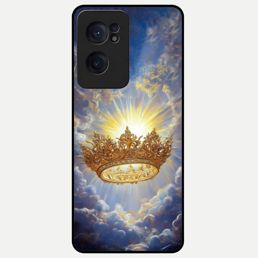  Heavenly Crown Light Glass Case For Oneplus Nord CE2 back cover – full design glossy printed glass finish