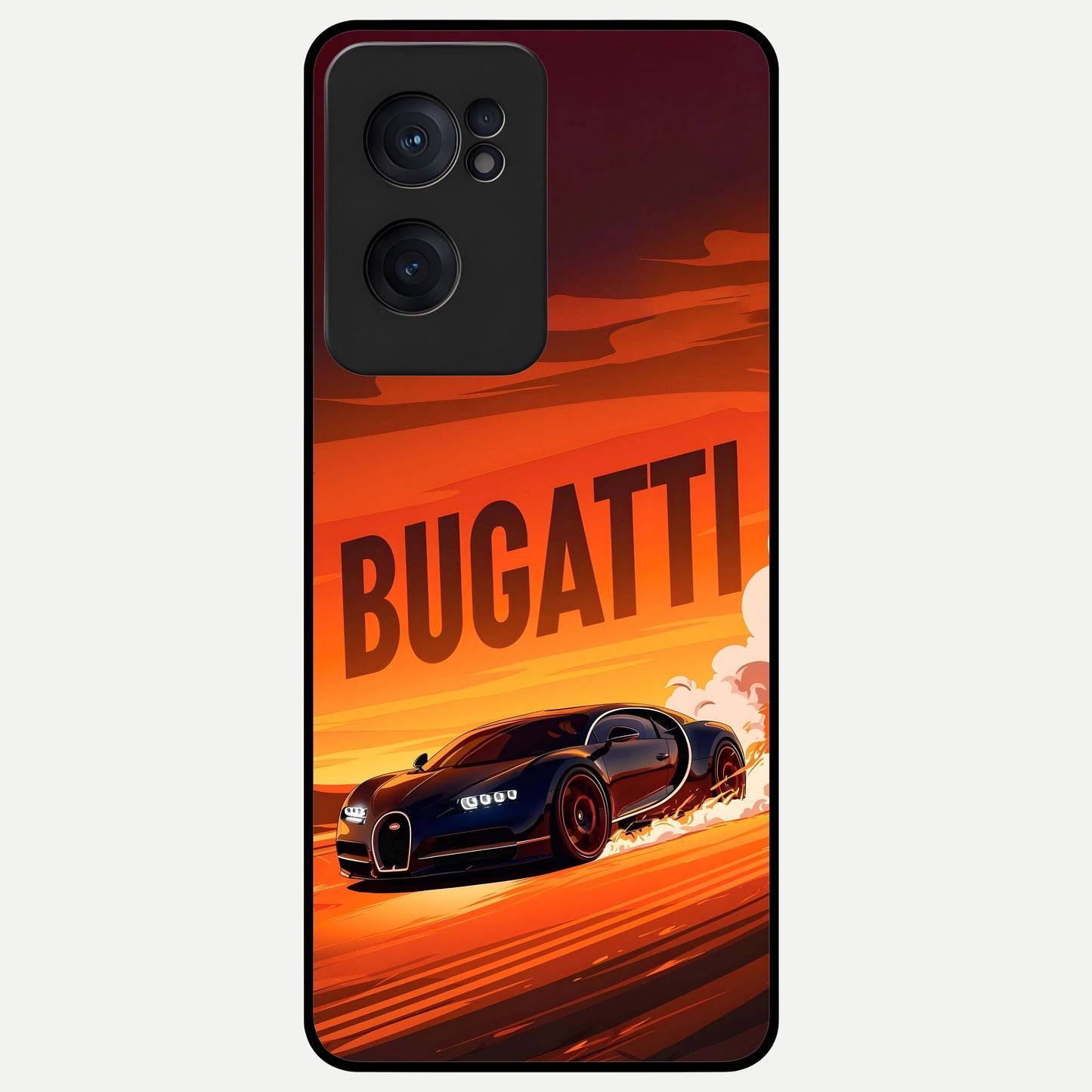  Inferno Bugatti Storm Glass Case For Oneplus Nord CE2 back cover – full design glossy printed glass finish