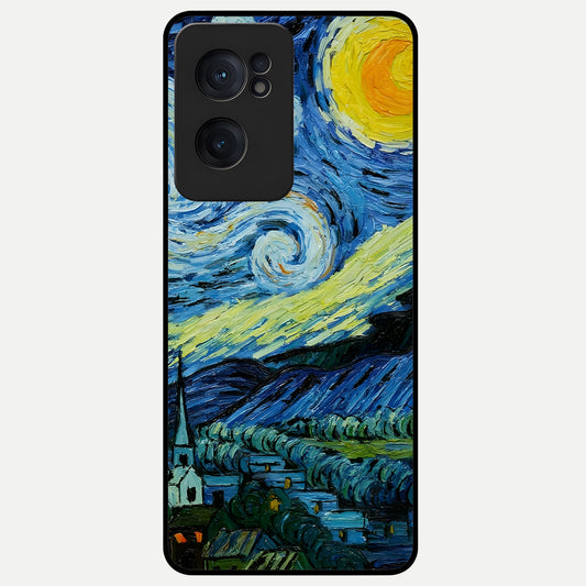  Inspired Van Gogh Art Glass Case For Oneplus Nord CE2 back cover – full design glossy printed glass finish