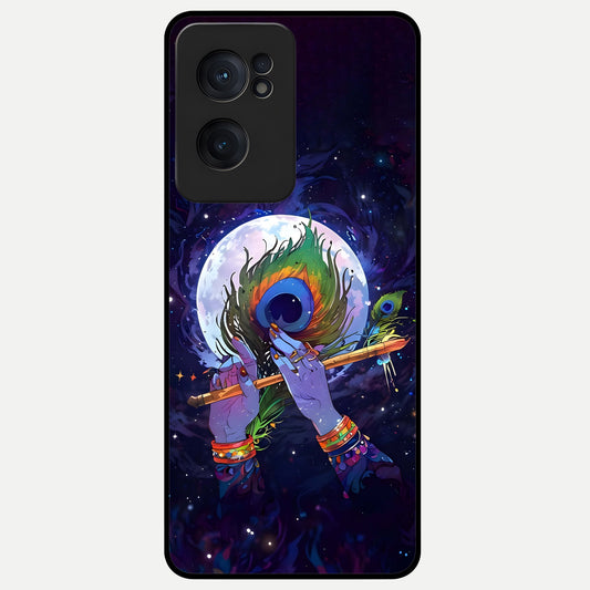  Krishna Hands Art Glass Case For Oneplus Nord CE2 back cover – full design glossy printed glass finish