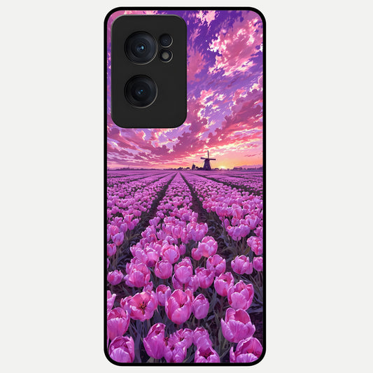  Lavender Dream Skies Glass Case For Oneplus Nord CE2 back cover – full design glossy printed glass finish