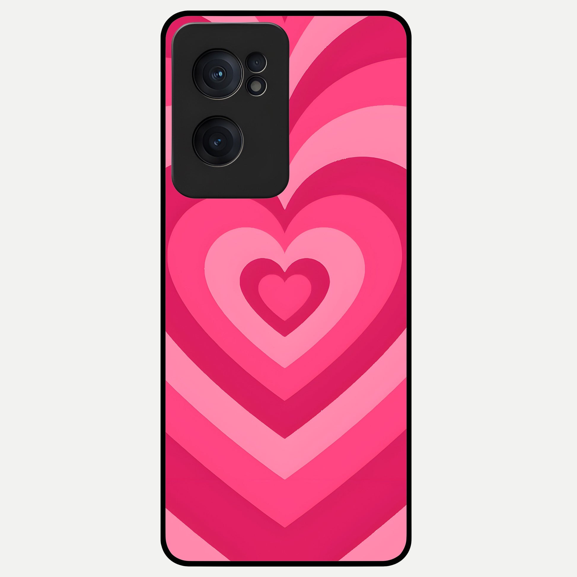  Layered Love Hearts Glass Case For Oneplus Nord CE2 back cover – full design glossy printed glass finish