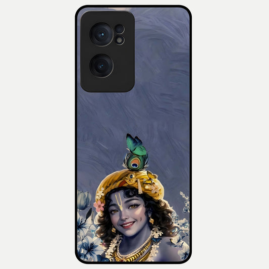  Lord Krishna Glass Case For Oneplus Nord CE2 back cover – full design glossy printed glass finish