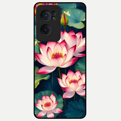  Lotus Dream Serenity Glass Case For Oneplus Nord CE2 back cover – full design glossy printed glass finish