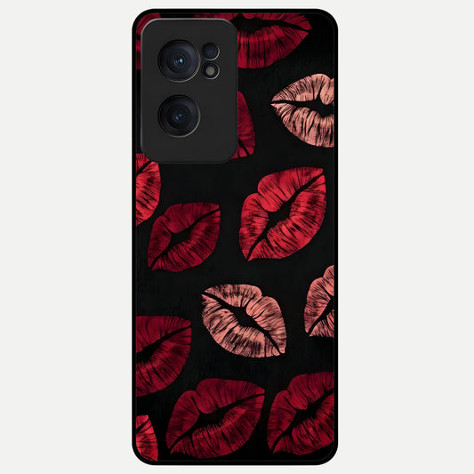  Midnight Kiss Love Glass Case For Oneplus Nord CE2 back cover – full design glossy printed glass finish