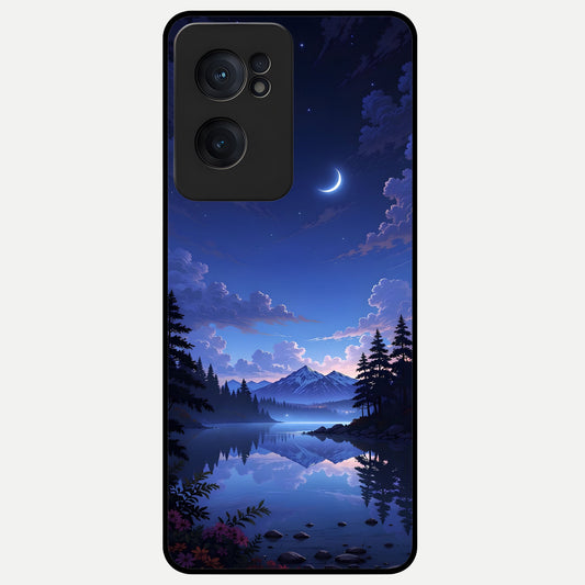  Midnight Lake Peace Glass Case For Oneplus Nord CE2 back cover – full design glossy printed glass finish