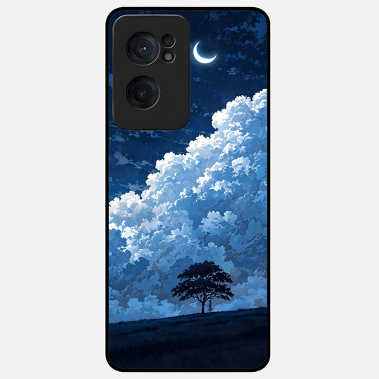  Midnight Sky Serenity Glass Case For Oneplus Nord CE2 back cover – full design glossy printed glass finish