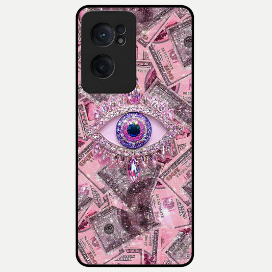  Money Eye Luxe Glass Case For Oneplus Nord CE2 back cover – full design glossy printed glass finish
