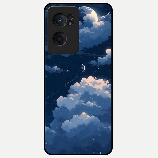  Moon Dream Haze Glass Case For Oneplus Nord CE2 back cover – full design glossy printed glass finish