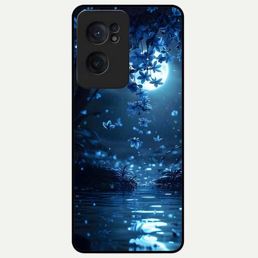  Moonlight Petal Dream Glass Case For Oneplus Nord CE2 back cover – full design glossy printed glass finish