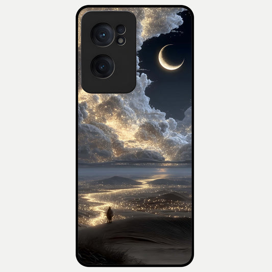  Moonlight Spark Path Glass Case For Oneplus Nord CE2 back cover – full design glossy printed glass finish