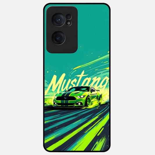  Mustang Bang Glass Case For Oneplus Nord CE2 back cover – full design glossy printed glass finish