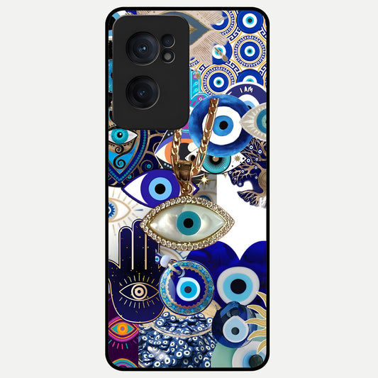  Mystic Charm Eye Glass Case For Oneplus Nord CE2 back cover – full design glossy printed glass finish