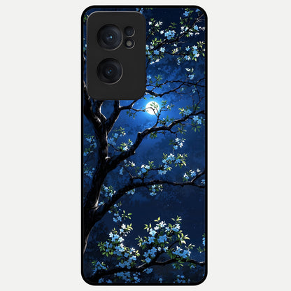  Mystic Floral Night Glass Case For Oneplus Nord CE2 back cover – full design glossy printed glass finish