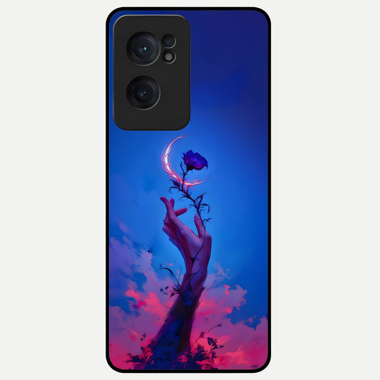  Mystic Hand Glass Case For Oneplus Nord CE2 back cover – full design glossy printed glass finish