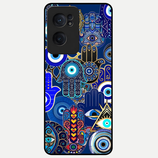 Mystic Palm Guard Glass Case For Oneplus Nord CE2 back cover – full design glossy printed glass finish