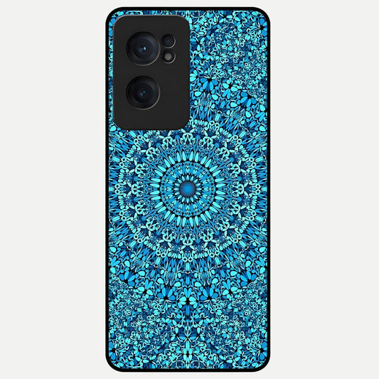 Ocean Bloom Mandala Glass Case For Oneplus Nord CE2 back cover – full design glossy printed glass finish