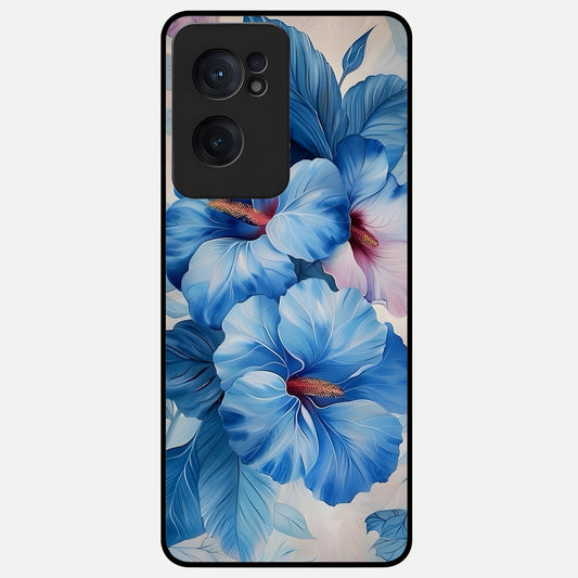  Ocean Hibiscus Grace Glass Case For Oneplus Nord CE2 back cover – full design glossy printed glass finish