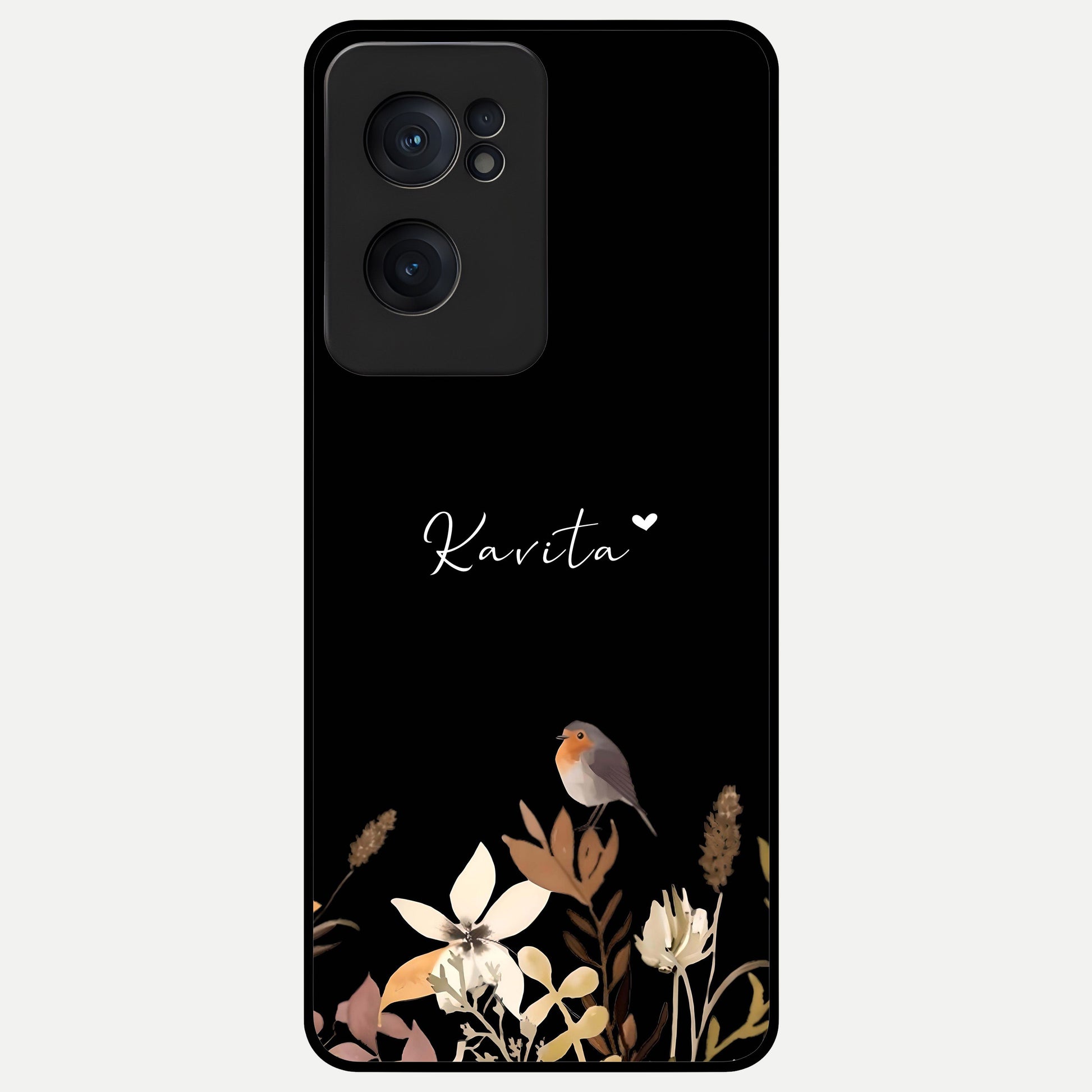  Quiet Garden Tune Custom Name Glass Case For Oneplus Nord CE2 back cover – full design glossy printed glass finish