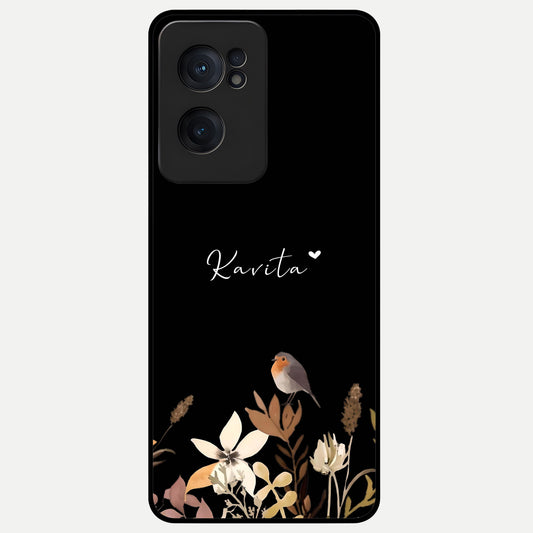  Quiet Garden Tune Custom Name Glass Case For Oneplus Nord CE2 back cover – full design glossy printed glass finish