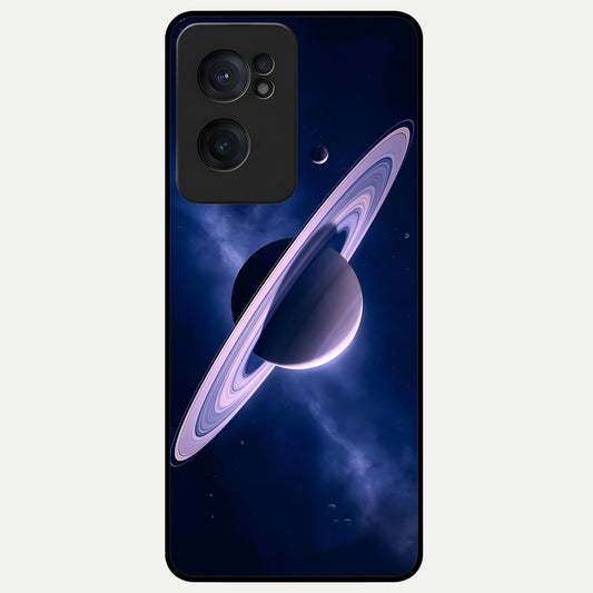  Saturn Ring Mystique Glass Case For Oneplus Nord CE2 back cover – full design glossy printed glass finish