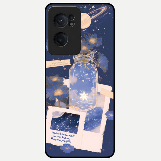  Starlit Cosmic Jar Glass Case For Oneplus Nord CE2 back cover – full design glossy printed glass finish