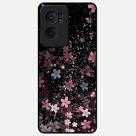  Starlit Flower Dreams Glass Case For Oneplus Nord CE2 back cover – full design glossy printed glass finish