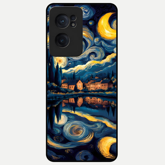  Starry Sky Serenity Glass Case For Oneplus Nord CE2 back cover – full design glossy printed glass finish