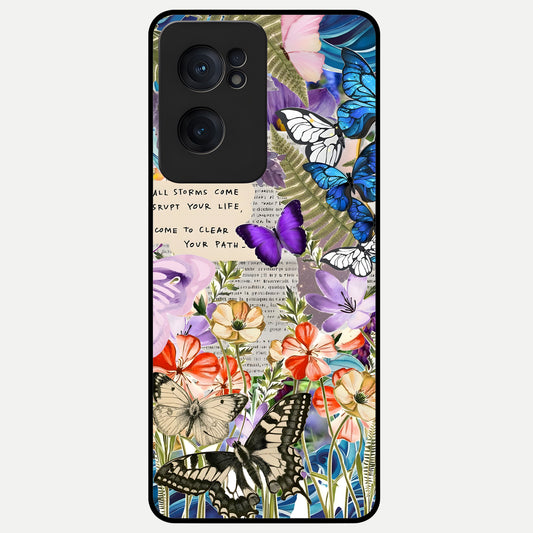  Storm Path Bloom Glass Case For Oneplus Nord CE2 back cover – full design glossy printed glass finish