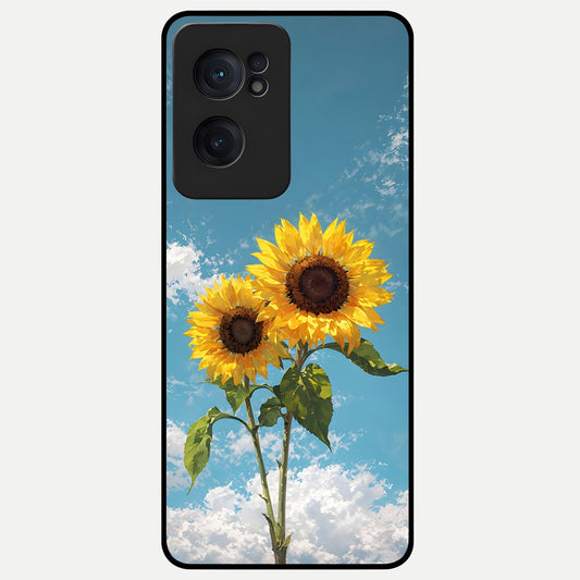  Sunlit Daisy Glow Glass Case For Oneplus Nord CE2 back cover – full design glossy printed glass finish