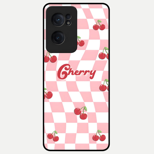  Sweet Cherry Vibes Glass Case For Oneplus Nord CE2 back cover – full design glossy printed glass finish