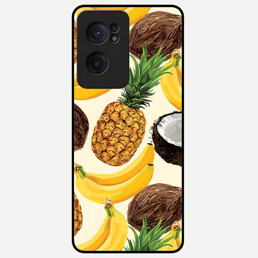  Tropical Fruit Mood Glass Case For Oneplus Nord CE2 back cover – full design glossy printed glass finish