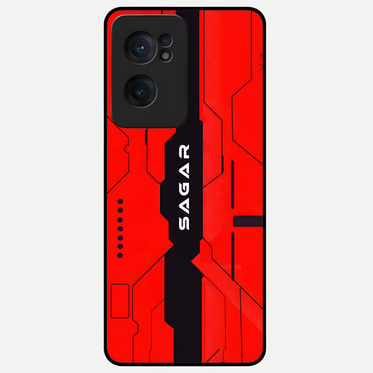  Voltage Rise CYBERPUNK Custom Name Glass Case For Oneplus Nord CE2 back cover – personalized glossy printed glass finish
