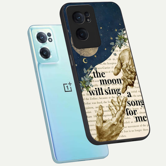  Aesthetic Divine phone case For Oneplus Nord CE2 showing premium glass back cover with detailed artwork
