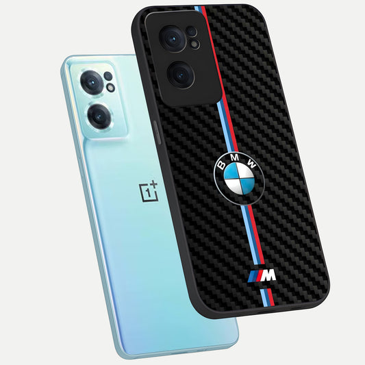  BMW Pattern phone case For Oneplus Nord CE2 showing premium glass back cover with detailed artwork