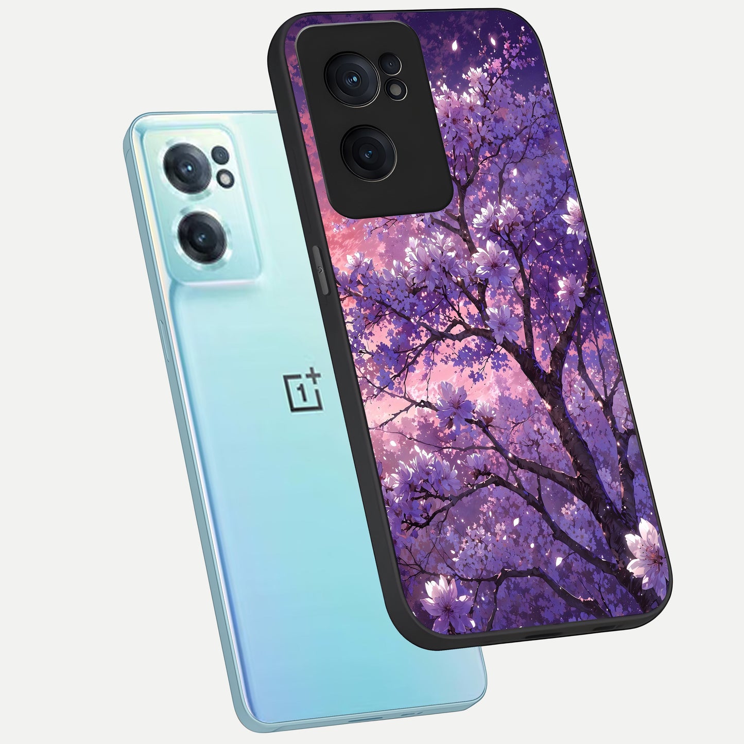  Blossom Tree phone case For Oneplus Nord CE2 showing premium glass back cover with detailed artwork