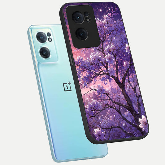  Blossom Tree phone case For Oneplus Nord CE2 showing premium glass back cover with detailed artwork