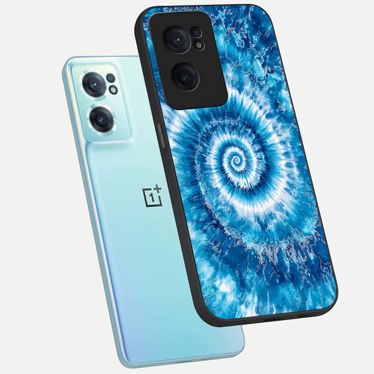  Blue Galaxy Wave phone case For Oneplus Nord CE2 showing premium glass back cover with detailed artwork