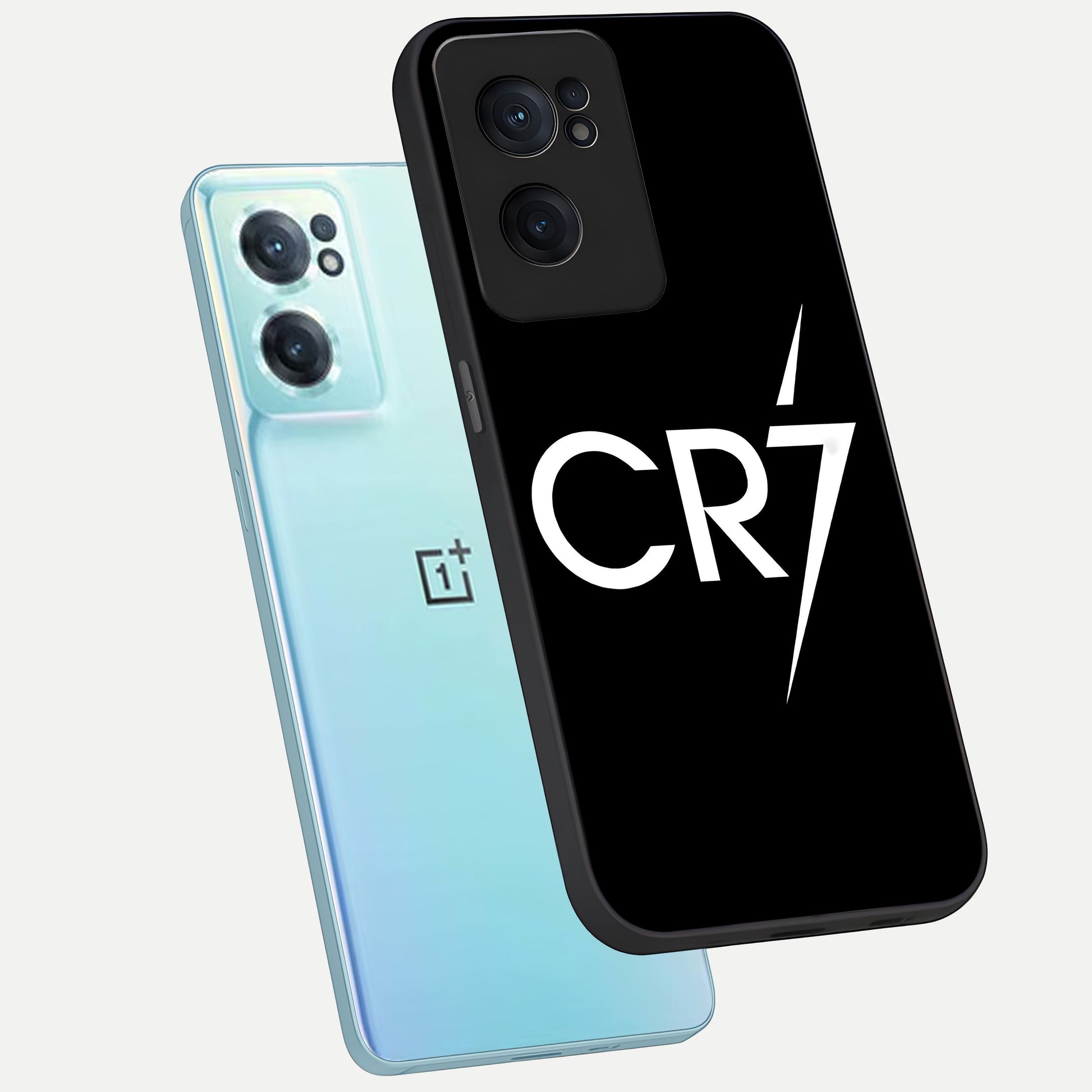  CR7 Elite Strike phone case For Oneplus Nord CE2 showing premium glass back cover with detailed artwork