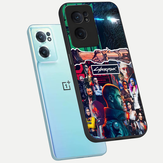  CYBERPUNK Legacy phone case For Oneplus Nord CE2 showing premium glass back cover with detailed artwork