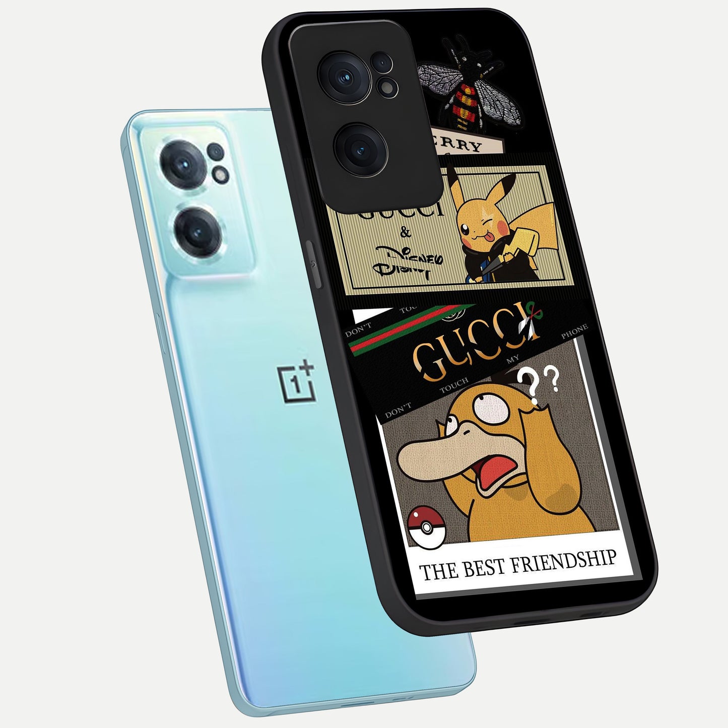  Cartoon Brand Play Mashup phone case For Oneplus Nord CE2 showing premium glass back cover with detailed artwork