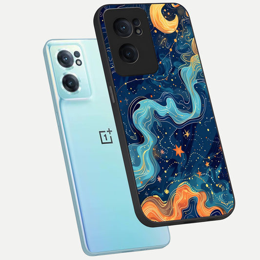  Celestial Dream Flow phone case For Oneplus Nord CE2 showing premium glass back cover with detailed artwork