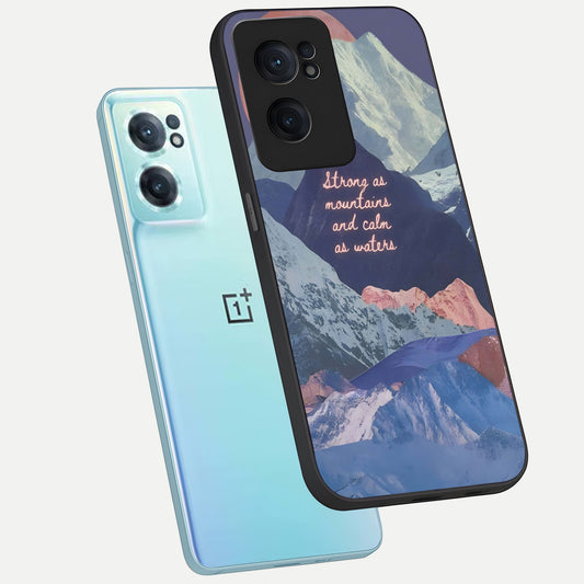 Celestial Mountain Calm phone case For Oneplus Nord CE2 showing premium glass back cover with detailed artwork
