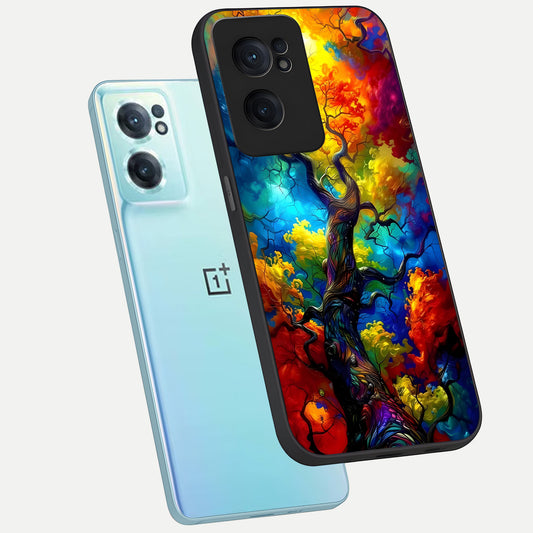  Colorful Soda Bottles phone case For Oneplus Nord CE2 showing premium glass back cover with detailed artwork